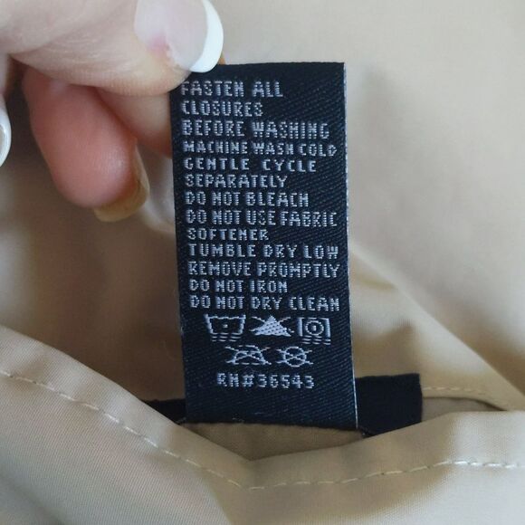 IZOD reversible cream off white weather resistant jacket, fleece interior XS - Picture 8 of 10